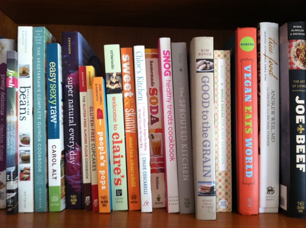 My collection of healthy cookbooks