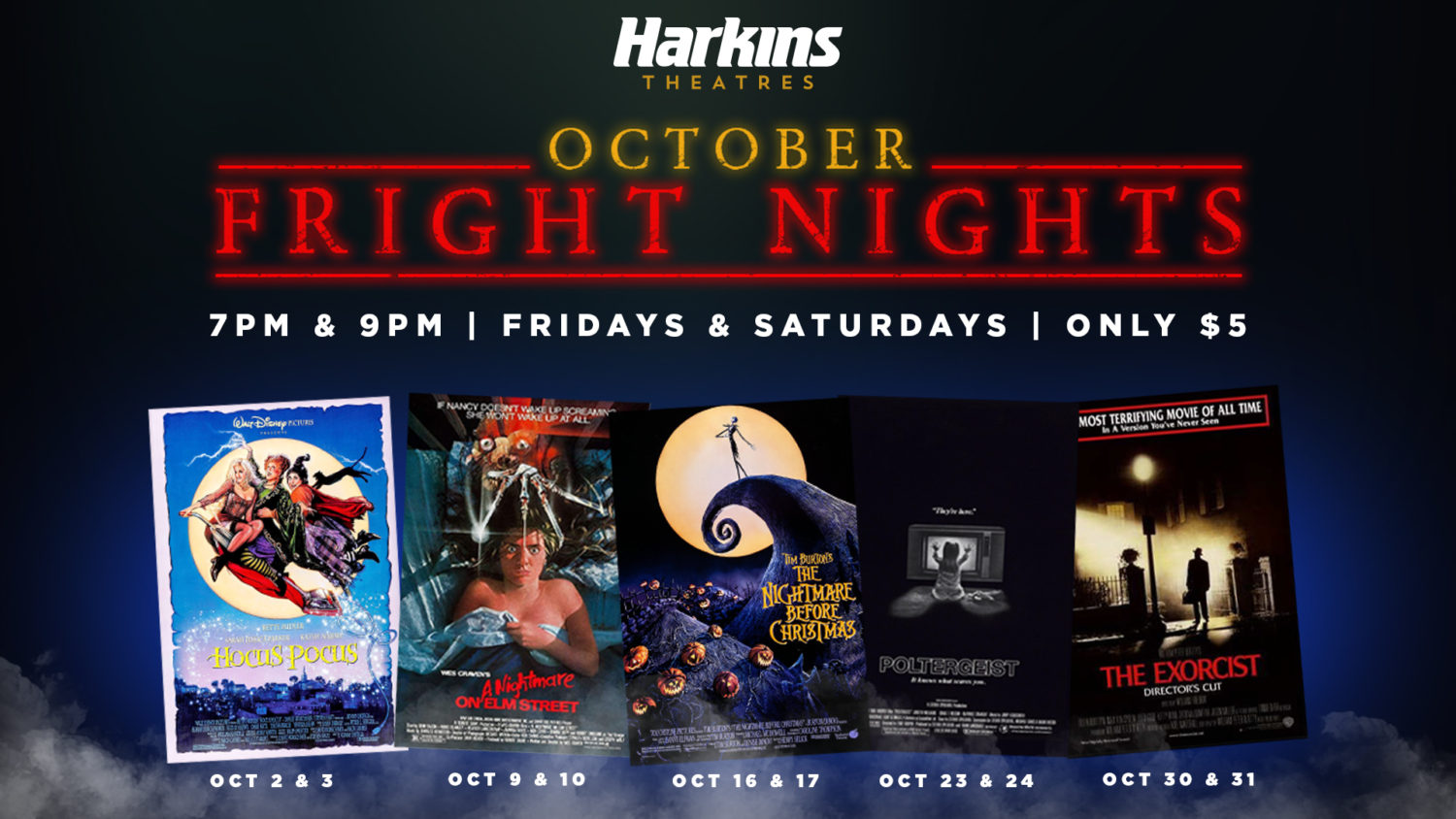 Harkins Theatres Presents October Fright Nights